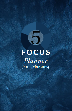 Five Focus Planner: January to March 2024, Cobalt Blue Cover