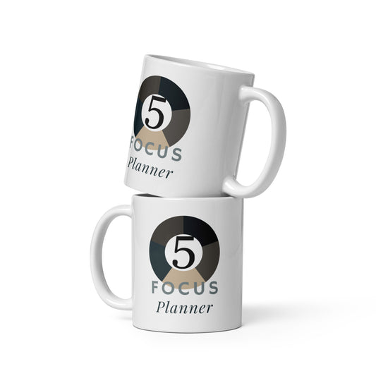 White glossy mug