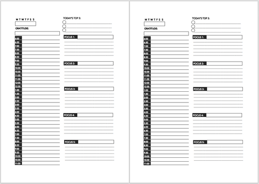 Daily Focus Planner Page
