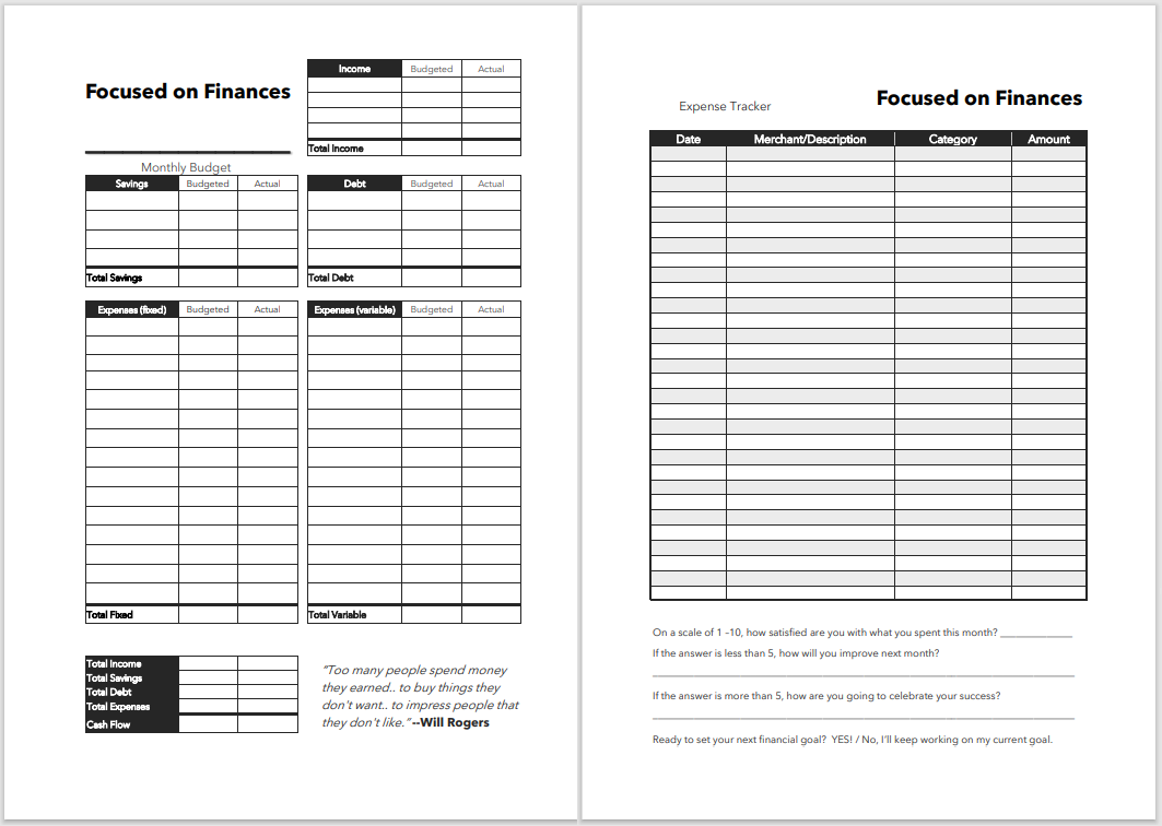 Five Focus Planner