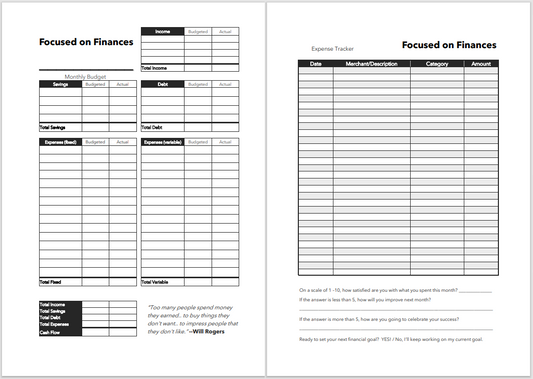 Monthly Budget and Expense Tracker