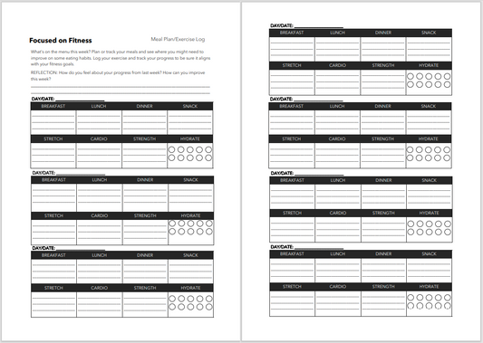 Meal Plan and Exercise Log